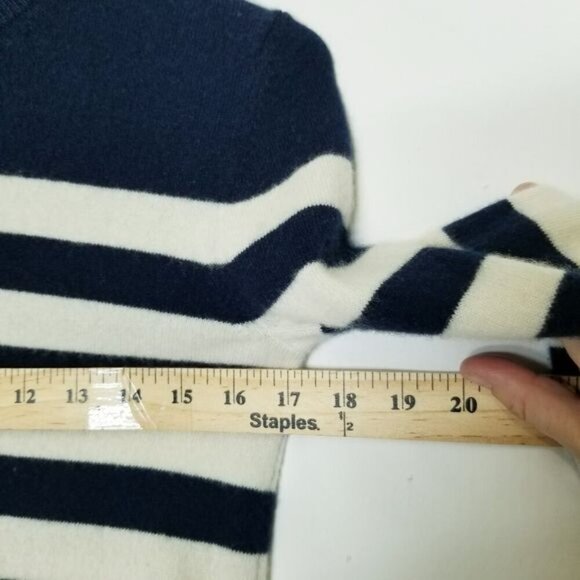 Rag & Bone Womens Striped 100% Cashmere Sweater XS Navy & White Nautical Basics‎ - Picture 8 of 10